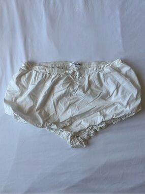 Mini White Reformation shorts to wear under short dresses/ rompers